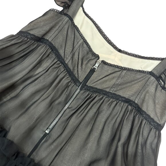 D&G Babydoll Silk Ruffle Blouse - Picture 6 of 8